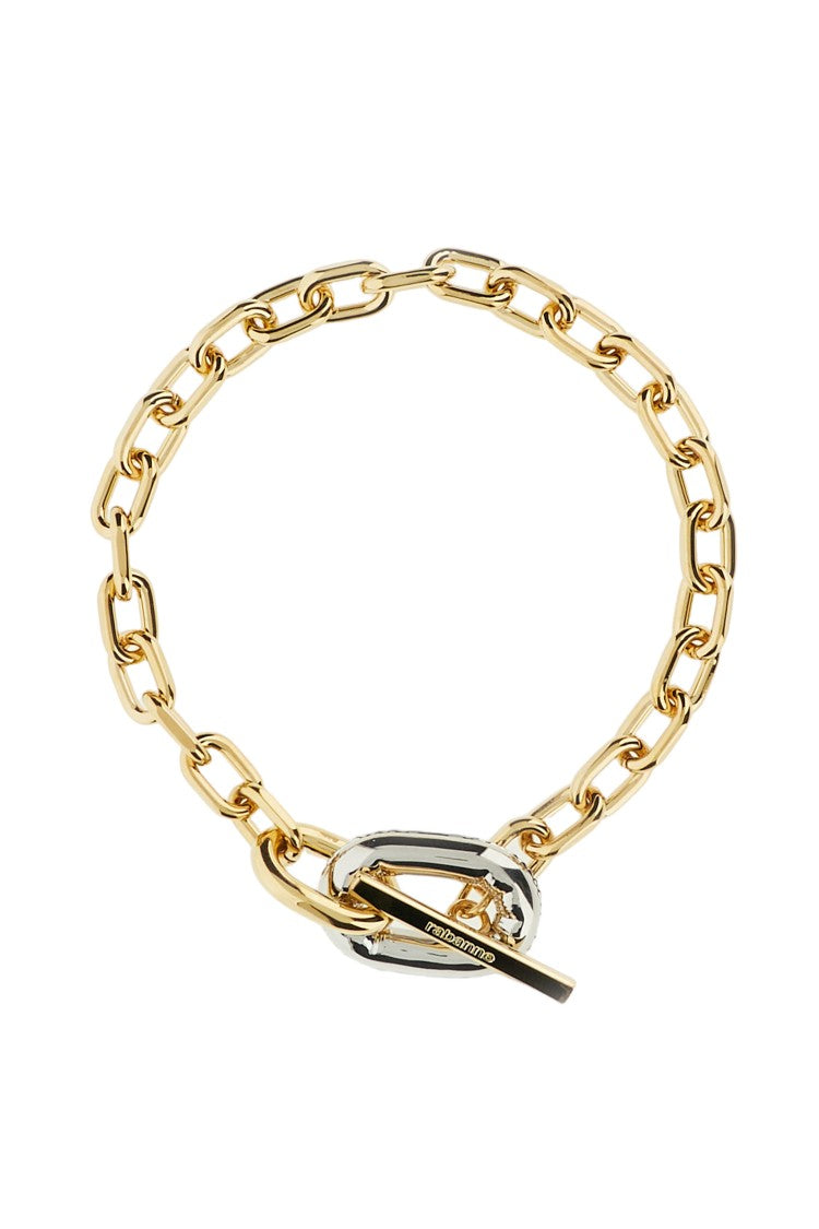 Rabanne Polished Gold-Tone Metal Chain Bracelet