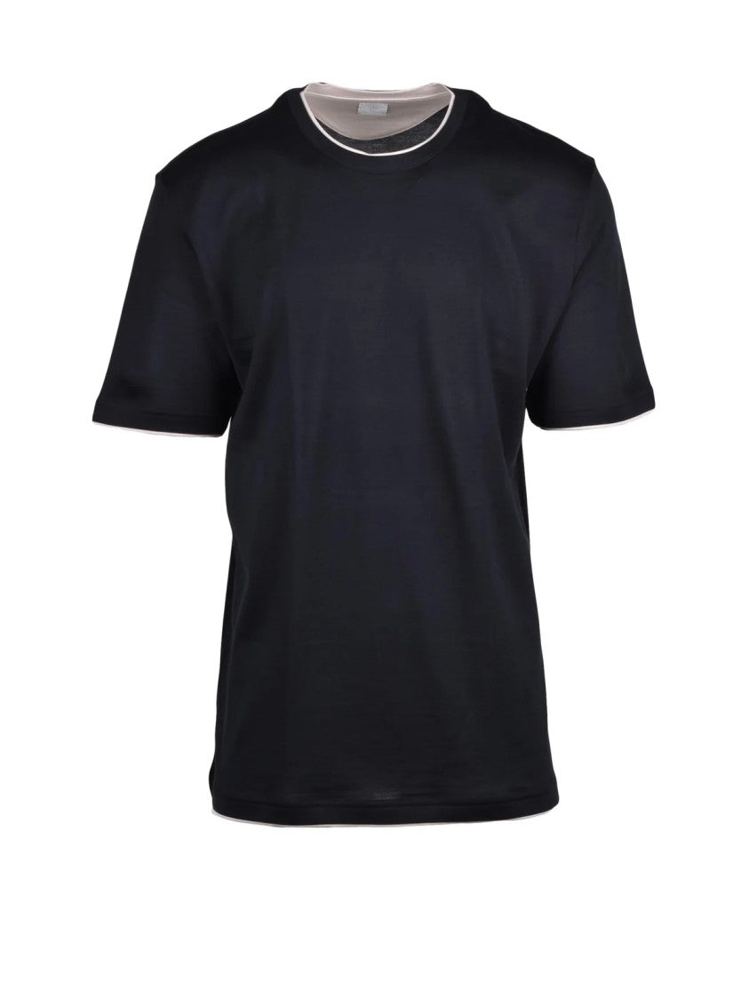 Eleventy Black Versatile Breathable Cotton T-Shirt