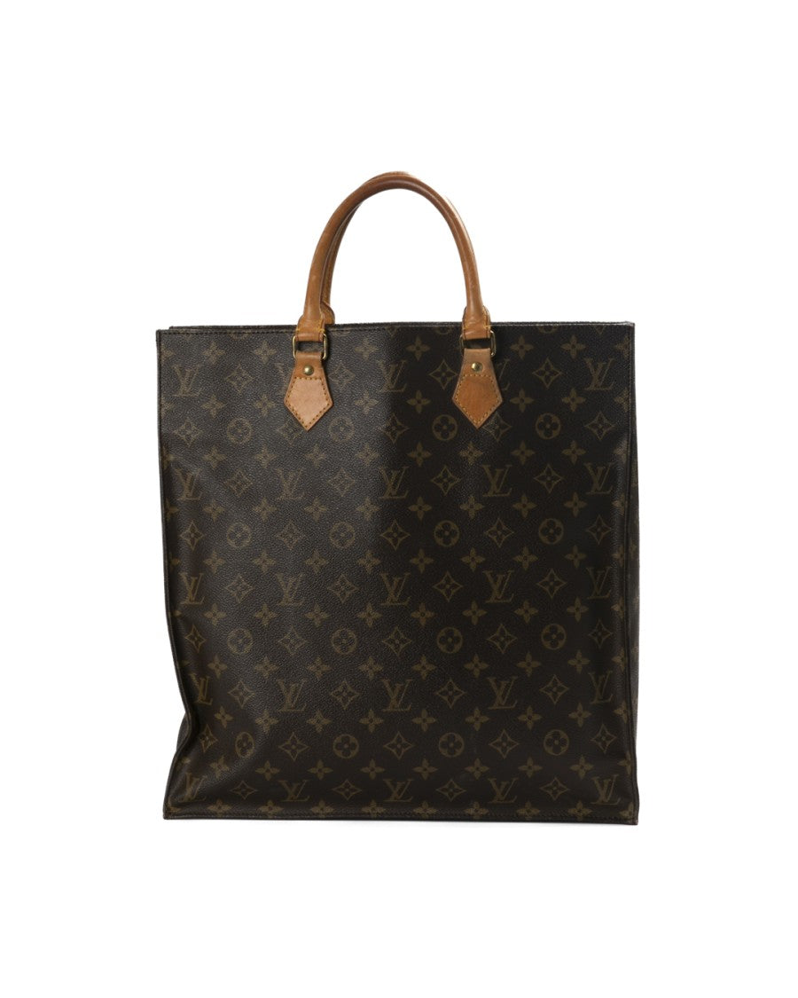 Louis Vuitton Brown Monogram Sac Plat Gm Canvas Tote Bag