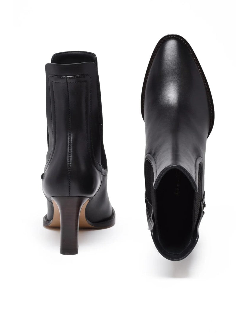 Salvatore Ferragamo Black Leather Toren Boots