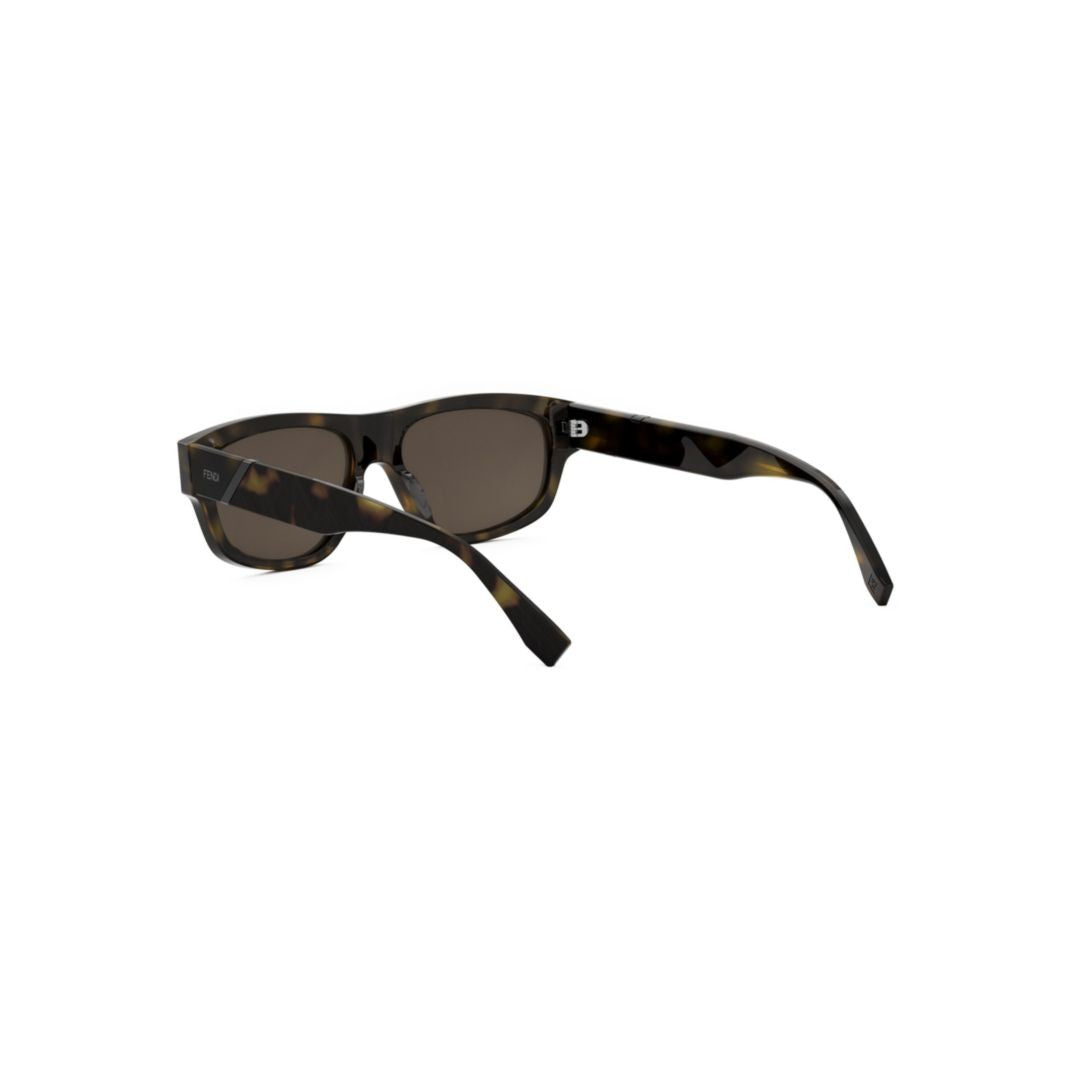Fendi Fe40157i Rectangular Tortoiseshell Acetate Sunglasses