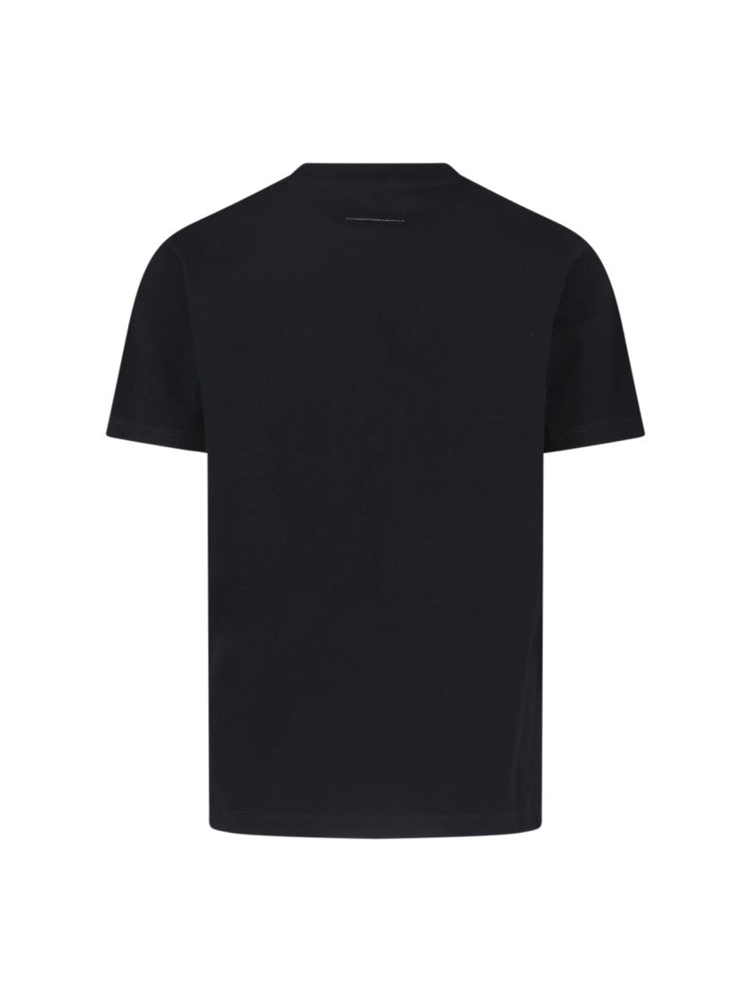 Mm6 By Maison Margiela Minimalist Cotton Tee With Contrasting Logo