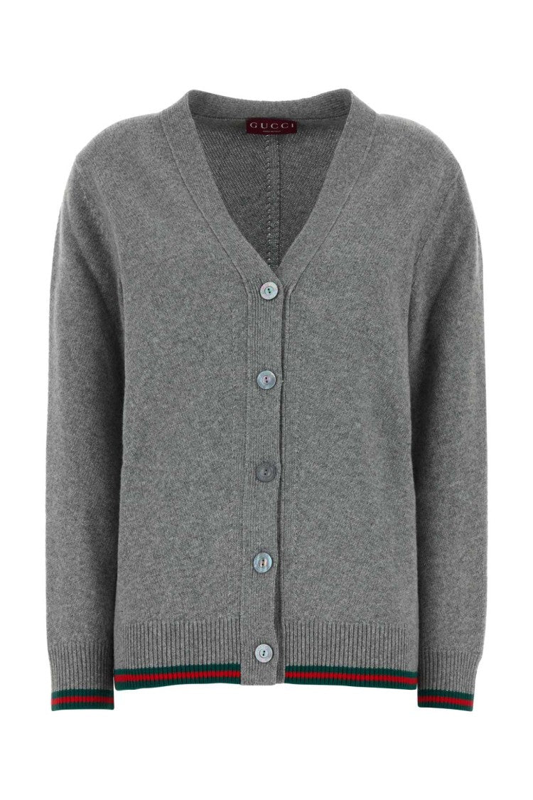 Gucci Grey Wool Blend Cardigan