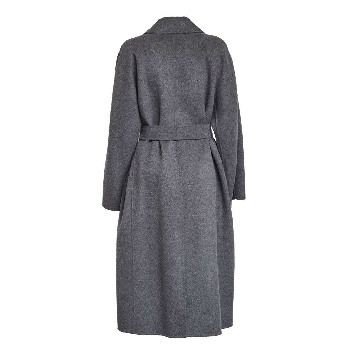 Max Mara Straight-Line Double Wool Coat With Hand-Stitched Detailing