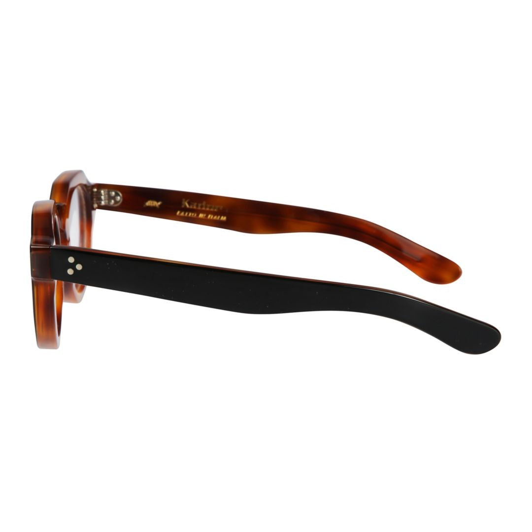 Kador Spike Round Tortoiseshell Frame Sunglasses With Keyhole Bridge