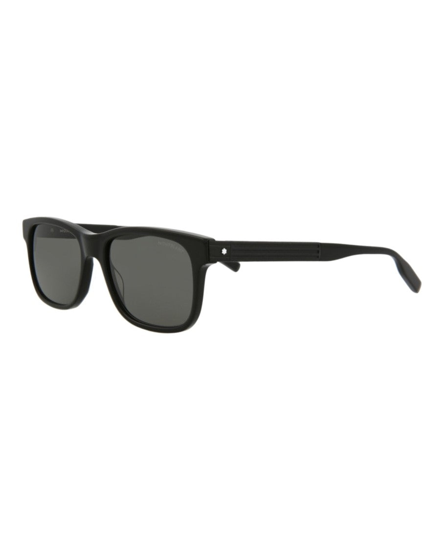 Montblanc Sleek Square-Frame Acetate Sunglasses With Saddle Nose Bridge