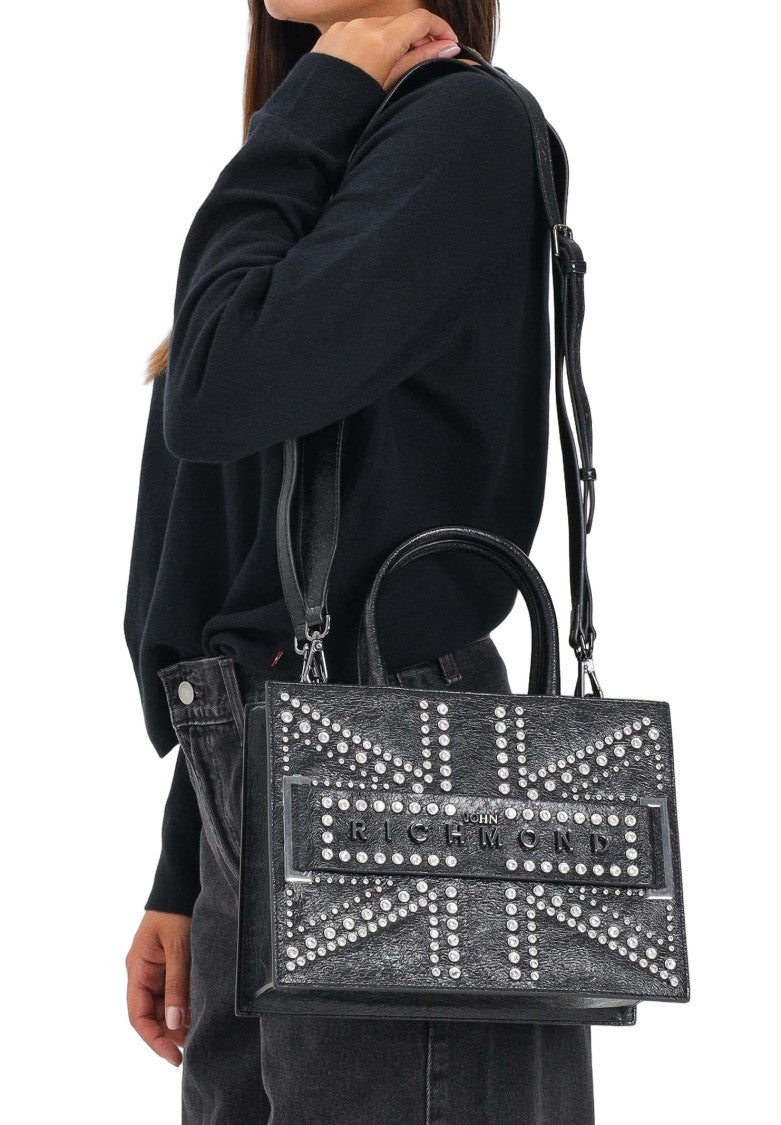 Richmond Rectangular Tote Bag With Studded Geometric Design