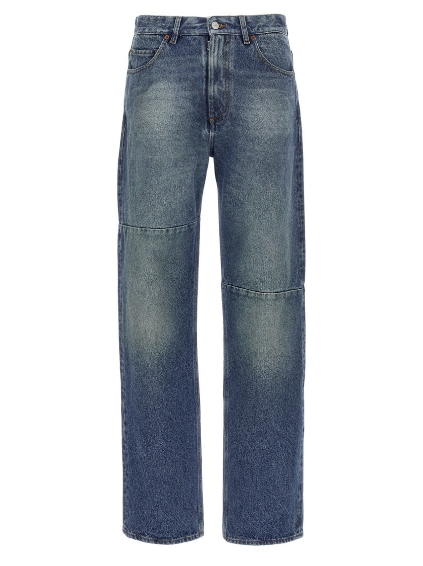 Mm6 By Maison Margiela Asymmetric Stitching Jeans