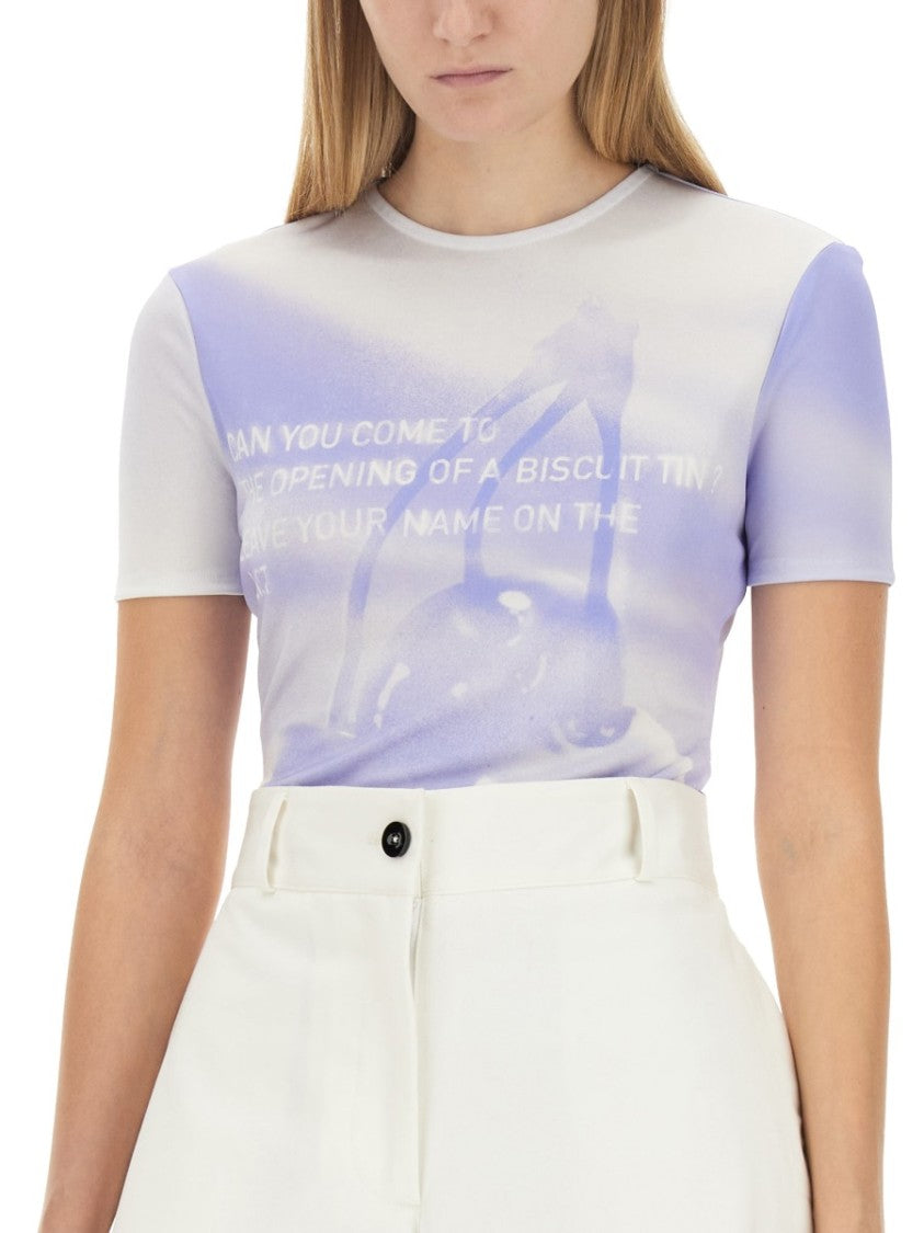 Jil Sander Graphic Slim-Fit T-Shirt With Keyhole Detail