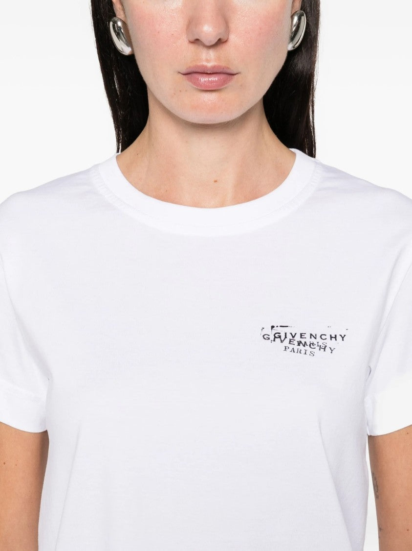 Givenchy Regular Fit White Cotton Minimalist T-Shirt