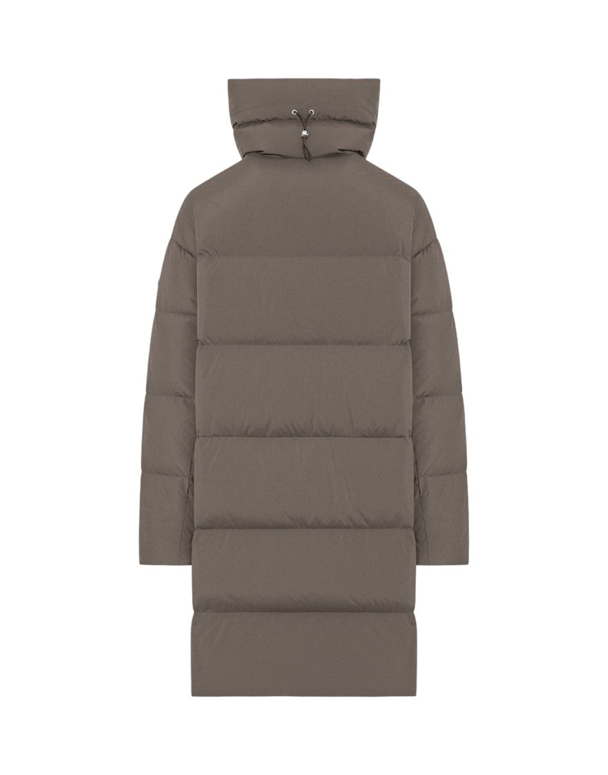 Duno Oversized Long Puffer Jacket With High Collar