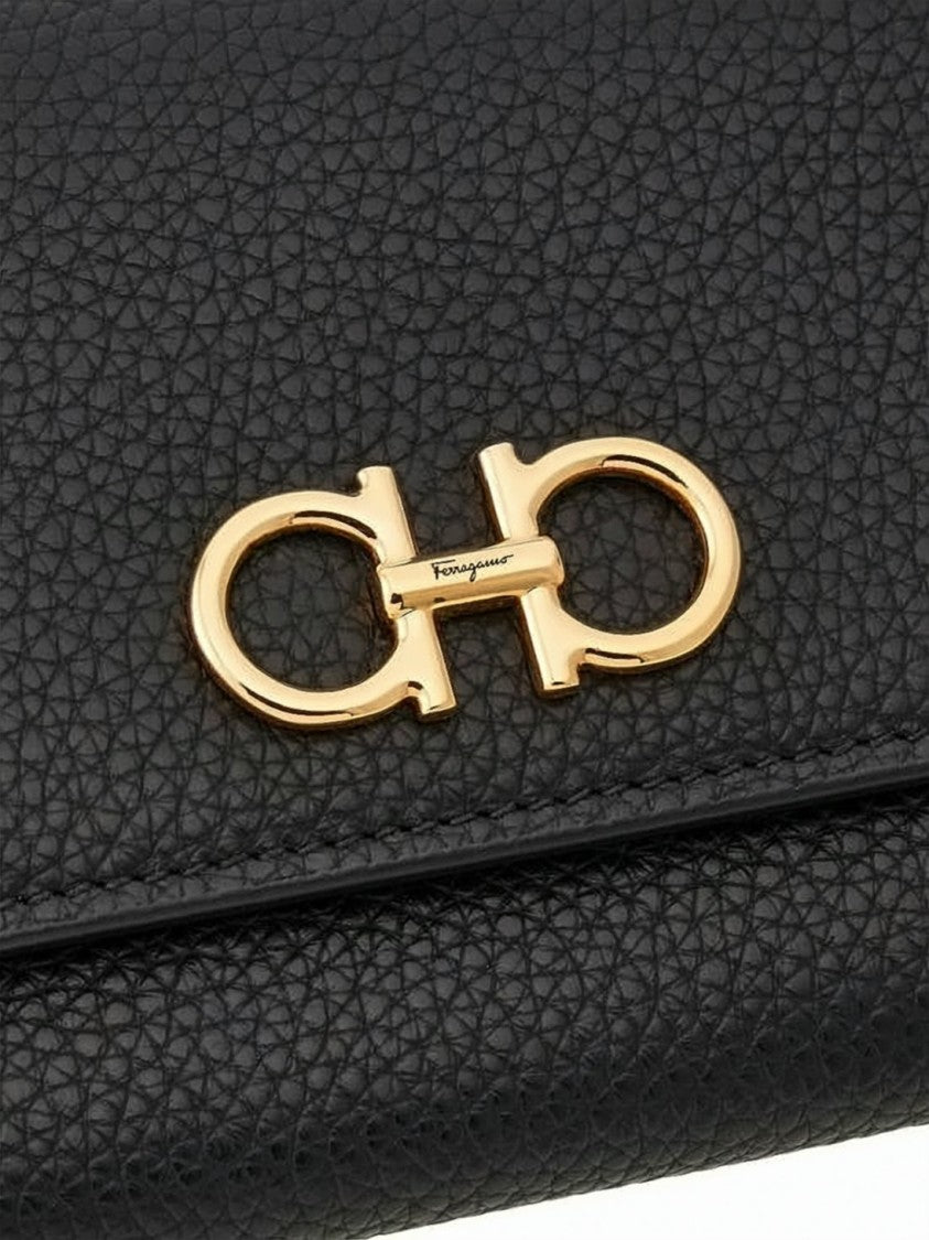 Salvatore Ferragamo Textured Calfskin Long Wallet