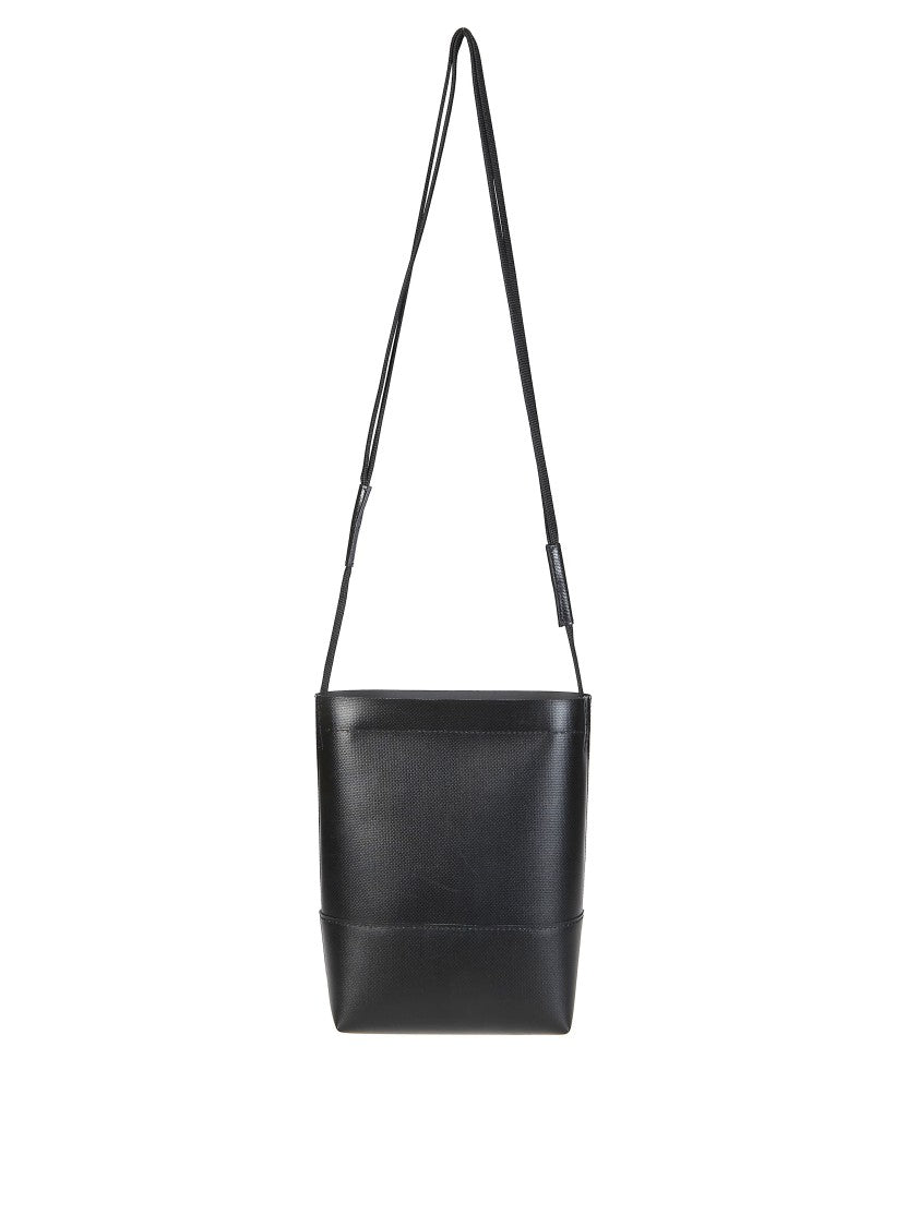 Marni Black Smooth Finish White Logo Crossbody Bag