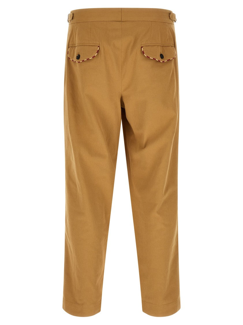 Mm6 By Maison Margiela Stone-Washed Denim Casual Pants With Embroidered Detailing
