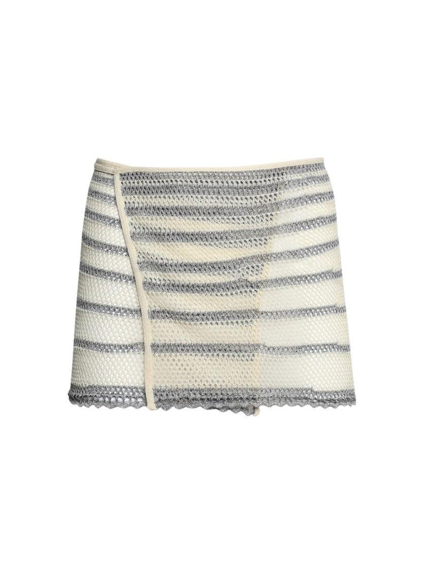 Jean Paul Gaultier Mariniere Pointelle Mini Skirt
