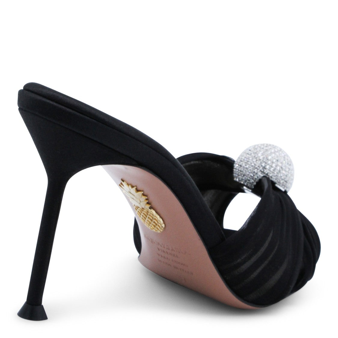 Aquazzura Minimalist Black Sandals With Straps