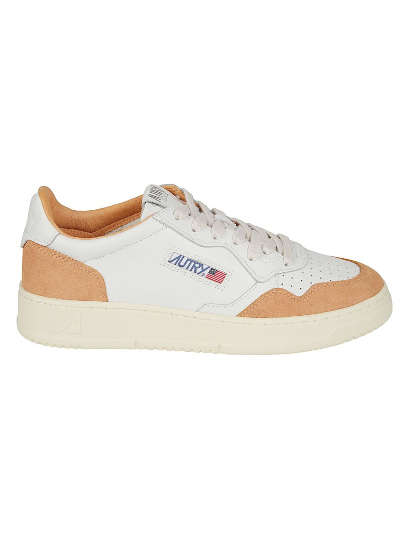 Autry Medalist Low Suede Overlays Leather Sneakers