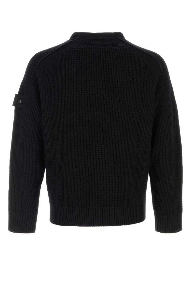 Stone Island Black Wool Sweater