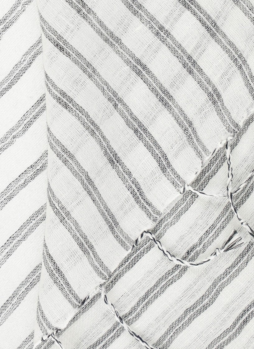 Brunello Cucinelli White Linen Scarf