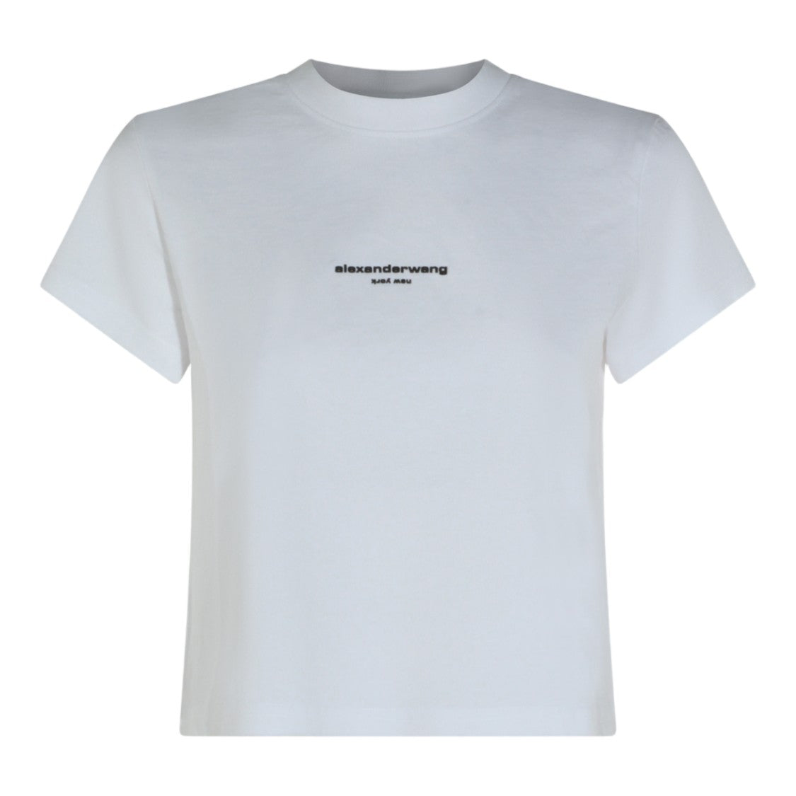 Alexander Wang Short-Sleeve Crew Neck Tee With Logo Detail