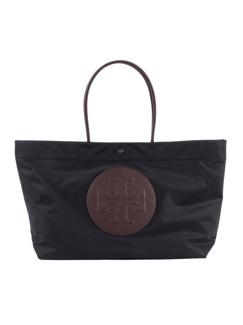 Tory Burch Black Ella Twist Polyamide Tote Bag