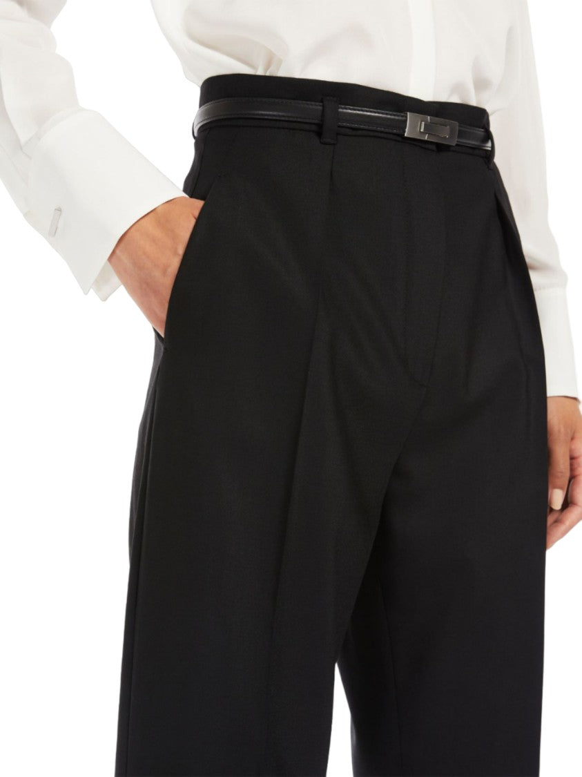 Max Mara Tailored Black Trousers With High Waist