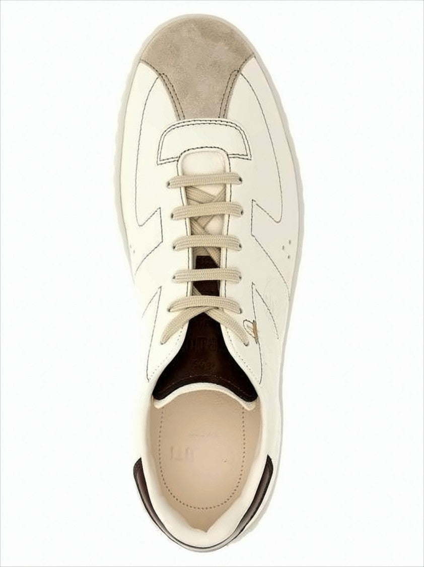 Berluti Low-Top Sneakers With Embossed Leather Detail And Suede Accents