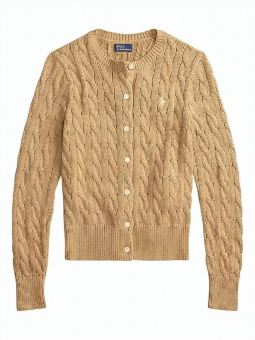 Polo Ralph Lauren Cable Knit Cardigan With Round Neckline