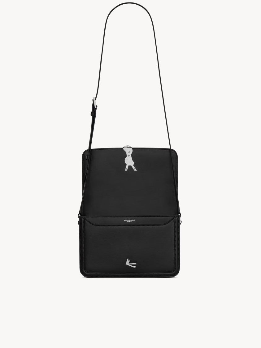 Saint Laurent Satchel Solferino Medium Structured Leather Satchel