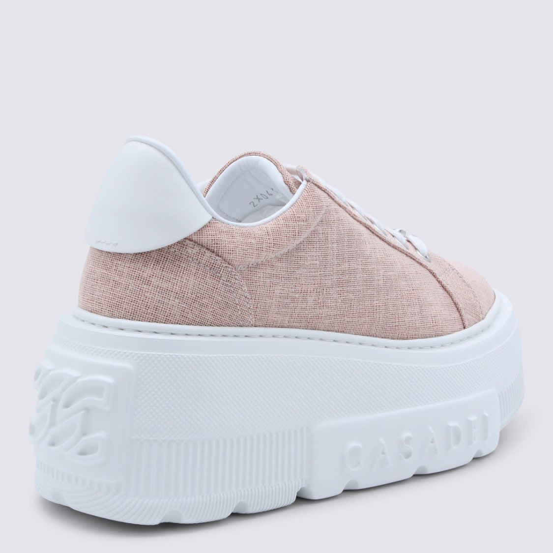 Casadei Textured Pink Nexus Solar Eclipse Sneakers With Rhinestone Detail