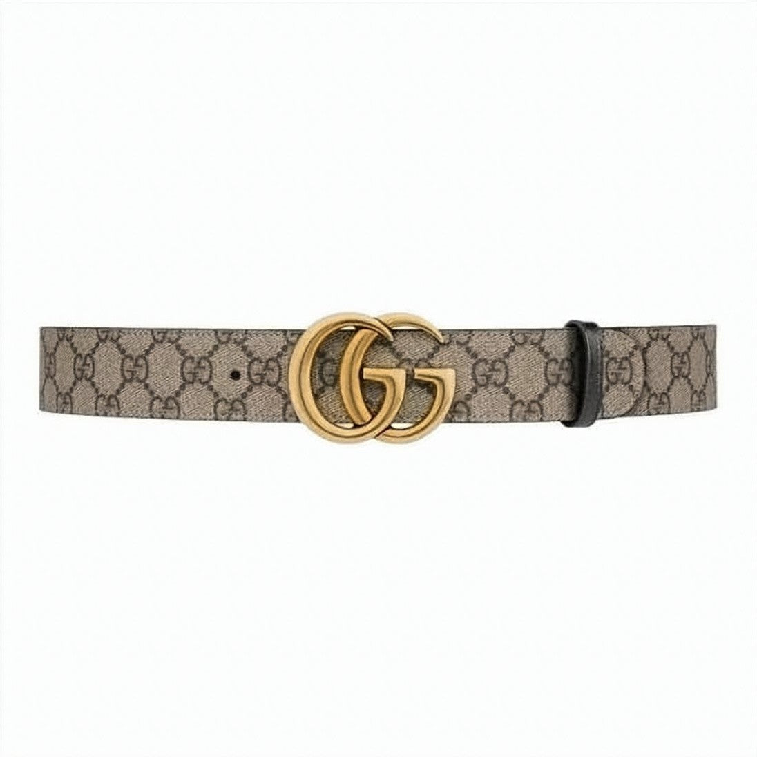 Gucci Monogram Fabric Double-Ring Buckle Belt