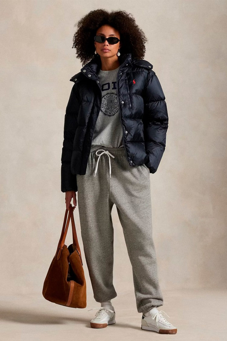 Polo Ralph Lauren Black Down Hooded Puffer Coat