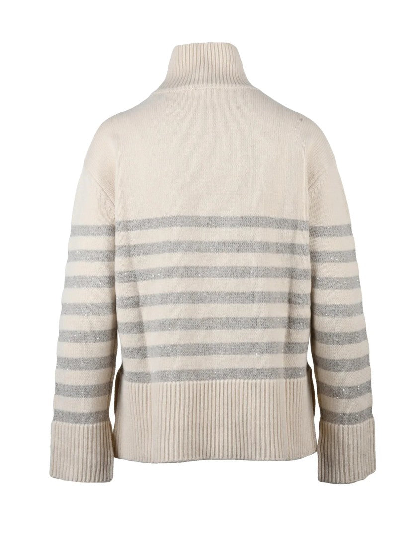 Peserico Easy Easy Turtleneck Sweater With Ribbed Details