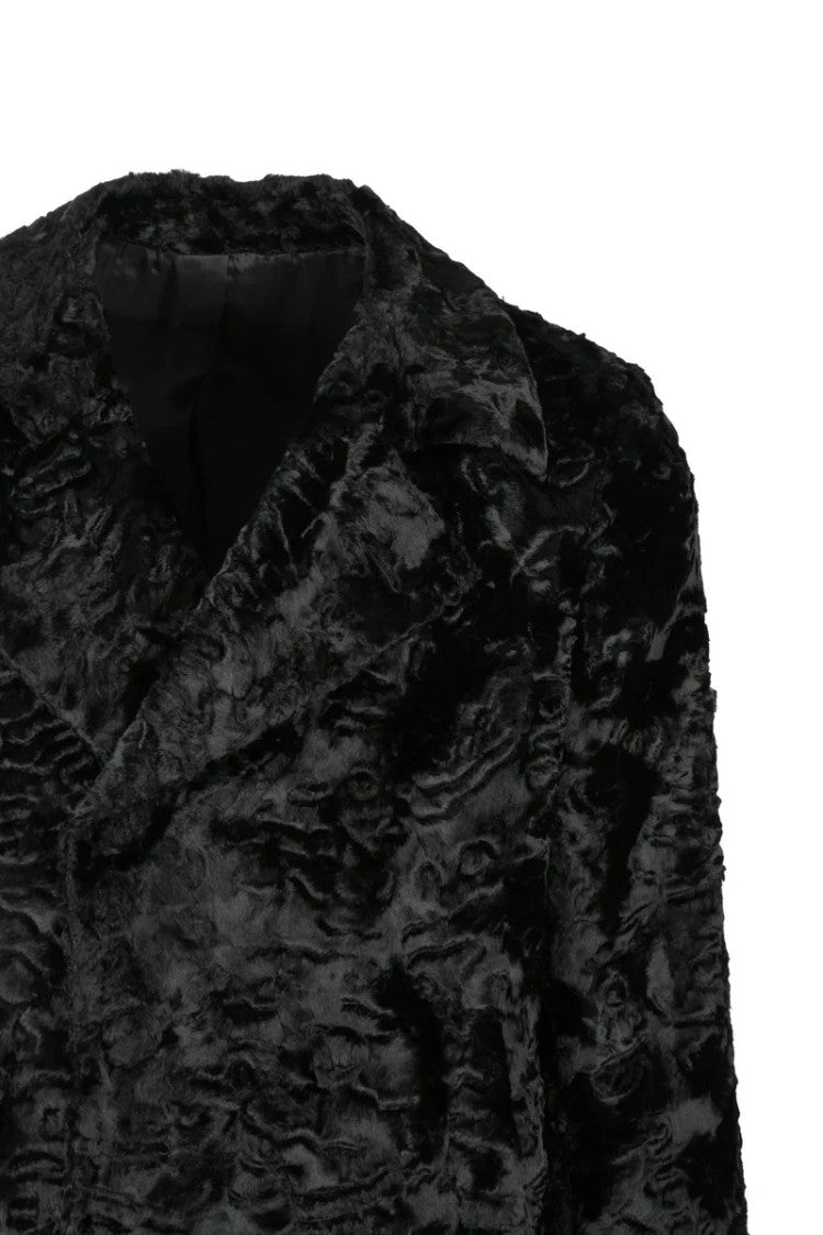 Michele Paoloni Faux Fur Coat - Black