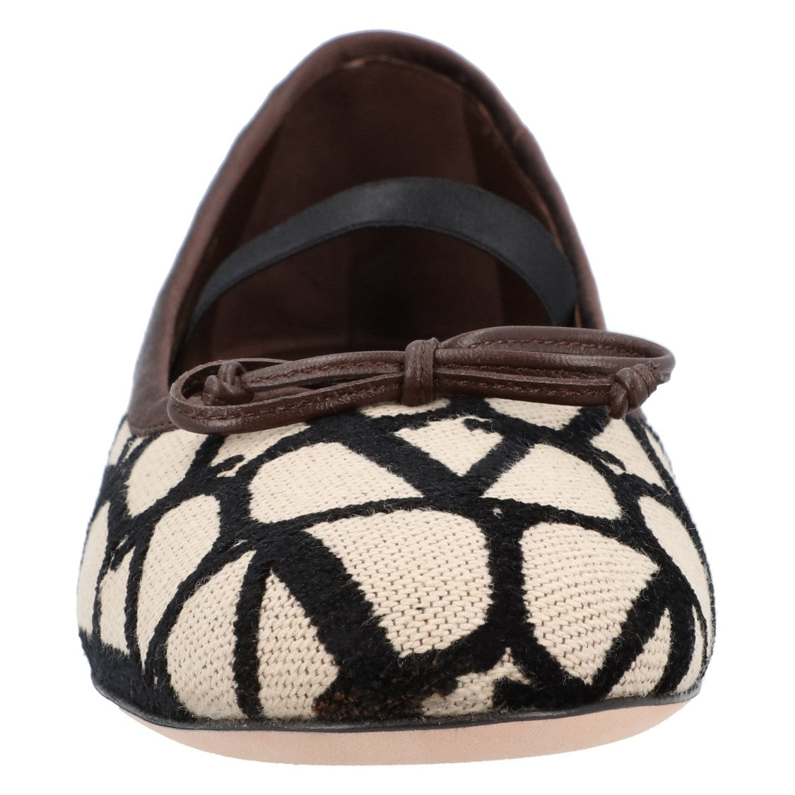 Valentino Ballerinas With Iconographic Motif And Bow Detailing