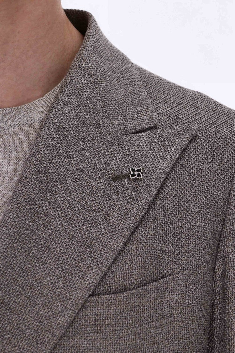 Tagliatore Montecarlo Line Double-Breasted Silk-Wool Jacket