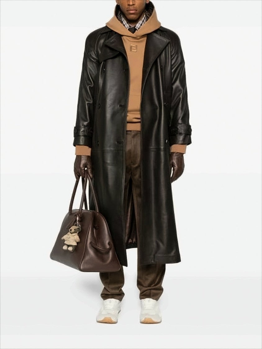 Fendi Relaxed-Fit Brown Hoodie With Embroidered Logo