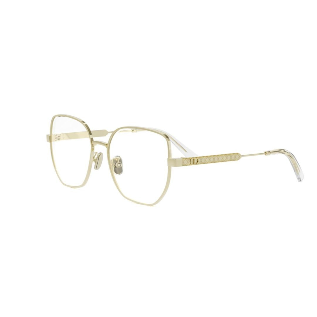 Dior Gold Cd50123u Minimalist Square Metal Eyeglasses