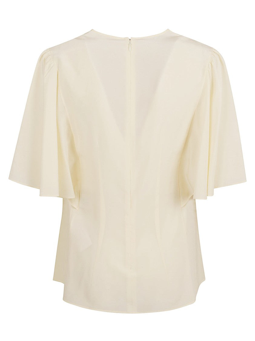 Chloé Silk Shirt With Flutter Sleeves