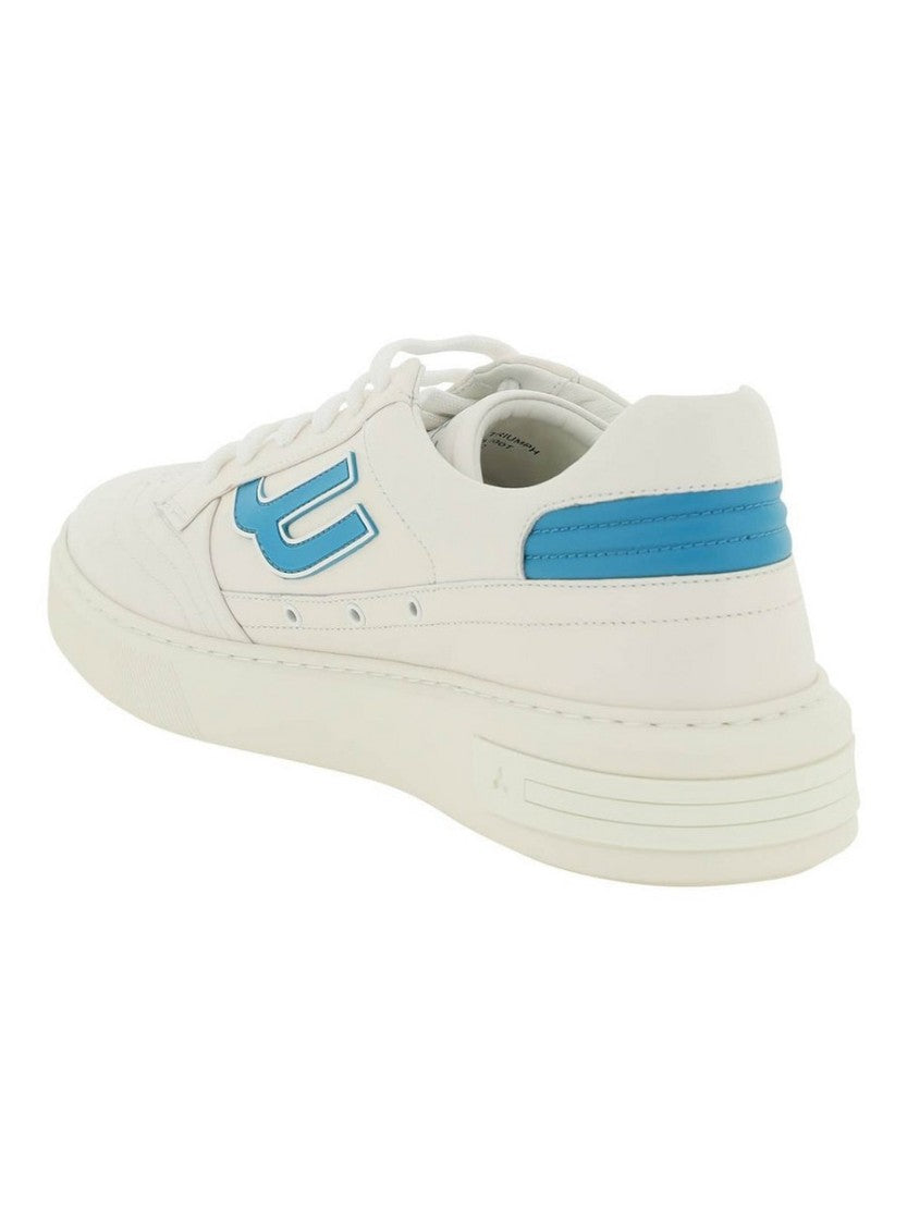 Bally White Calfskin Low-Top Sneakers