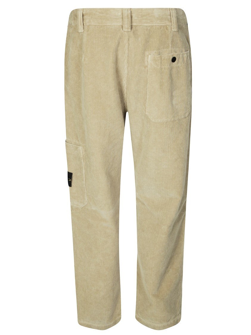 Stone Island Straight Leg Black Pants With Minimalist Design