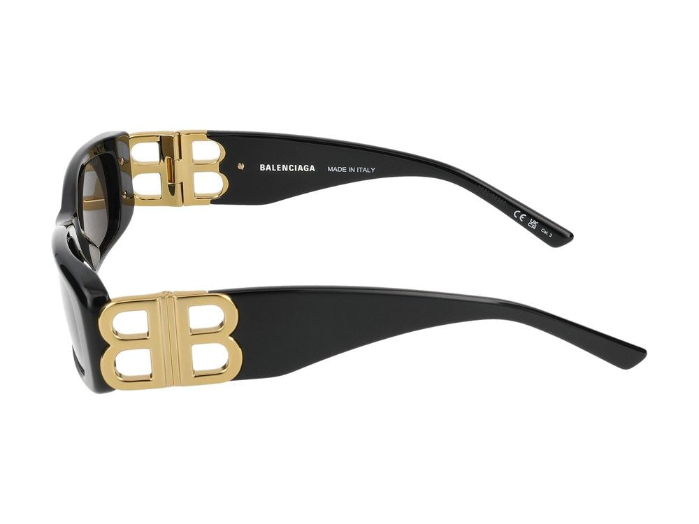 Balenciaga Sunglasses Bb0096s 001 Black Gold Grey 51/18/130