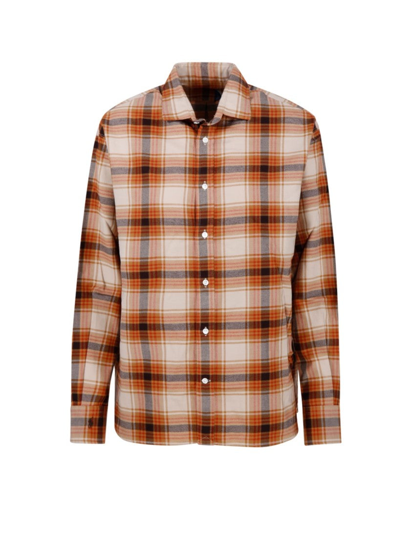 Polo Ralph Lauren Check Print Beige Long-Sleeve Shirt