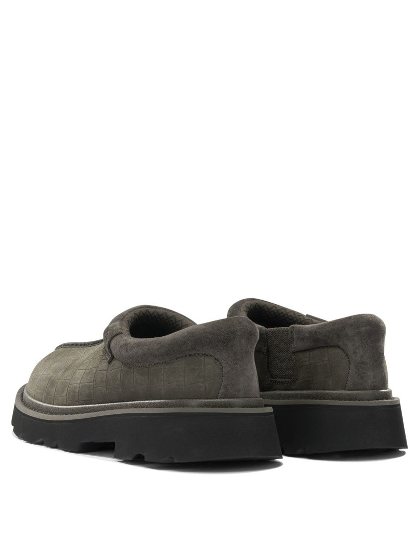 Ugg Textured Suede Loafers With Rugged Rubber Sole