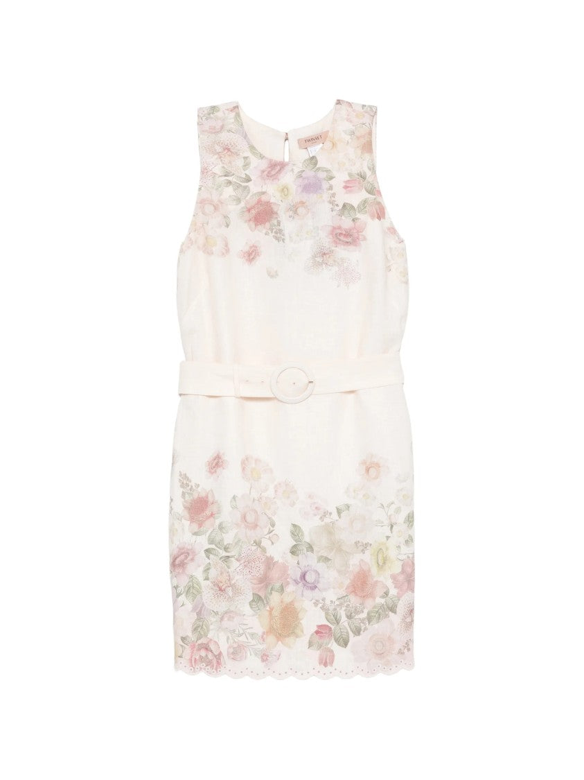 Twin-Set Abito Sleeveless Floral Print Mini Dress