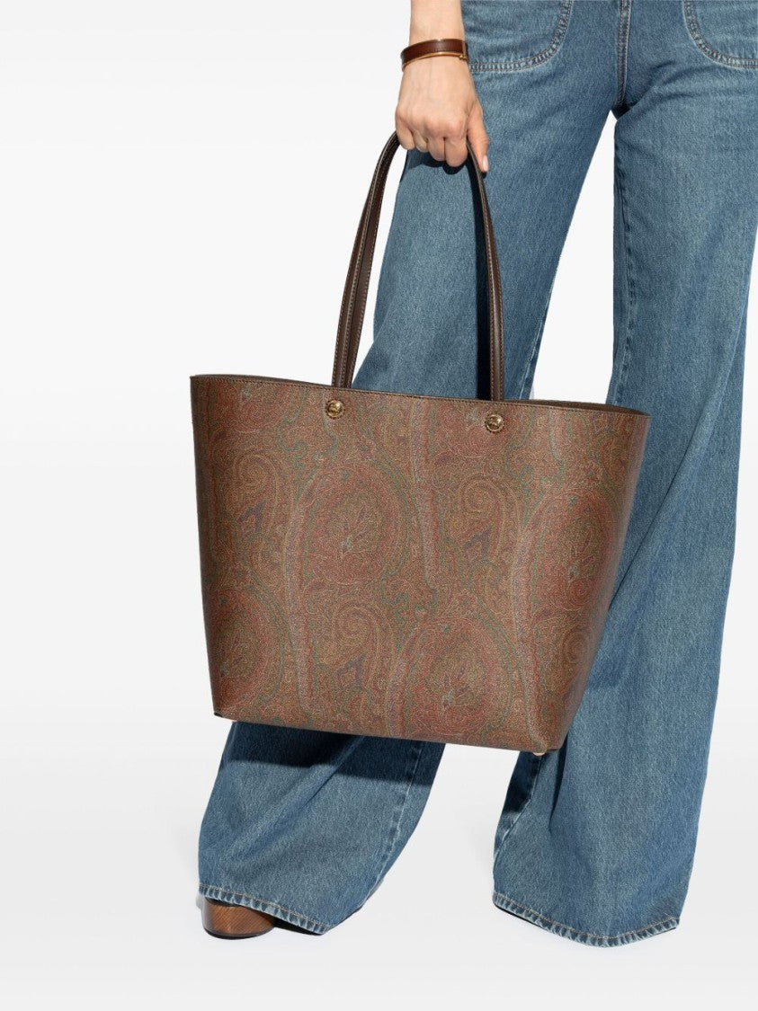 Etro Spacious Paisley Pattern Tote Bag