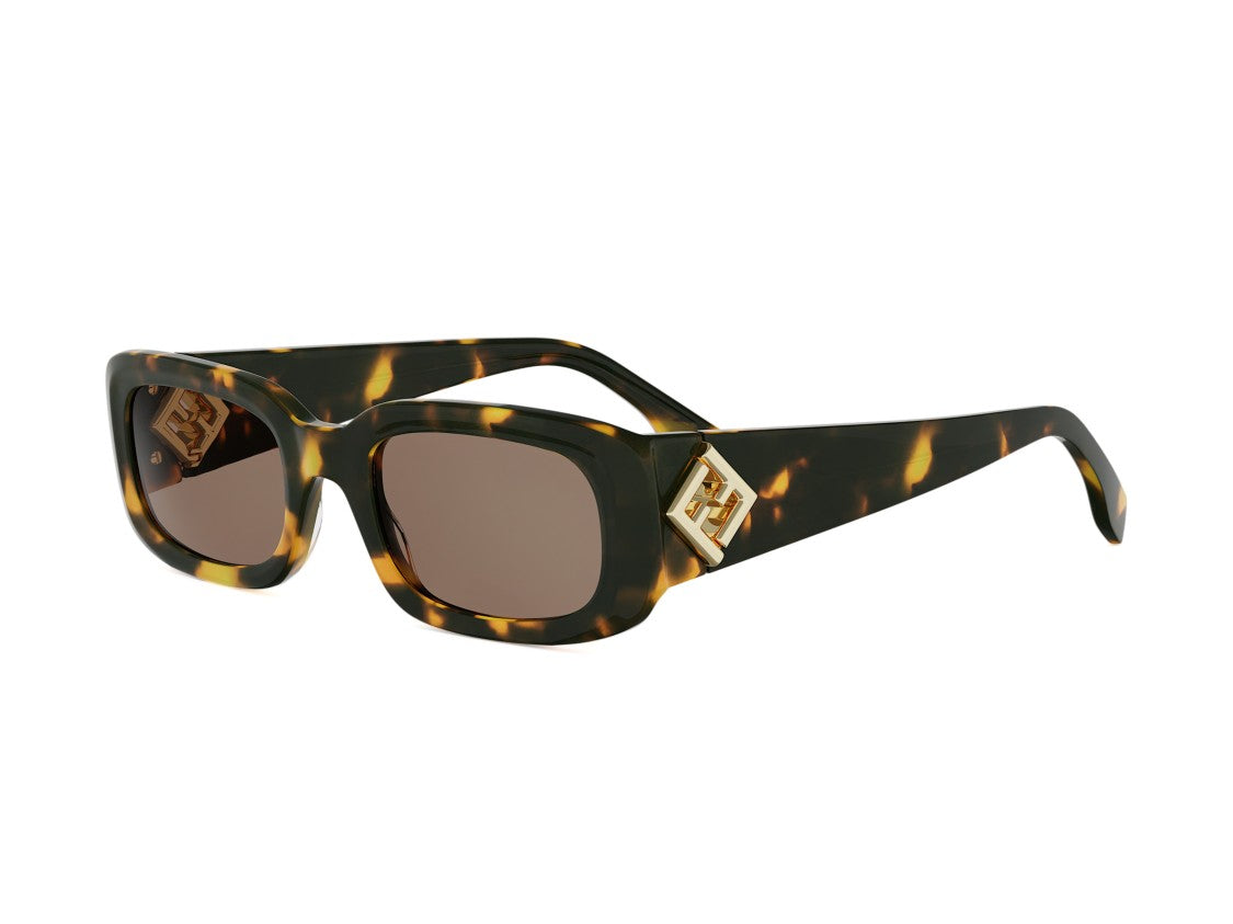 Fendi Fe40222i Oversized Square Tortoiseshell Sunglasses