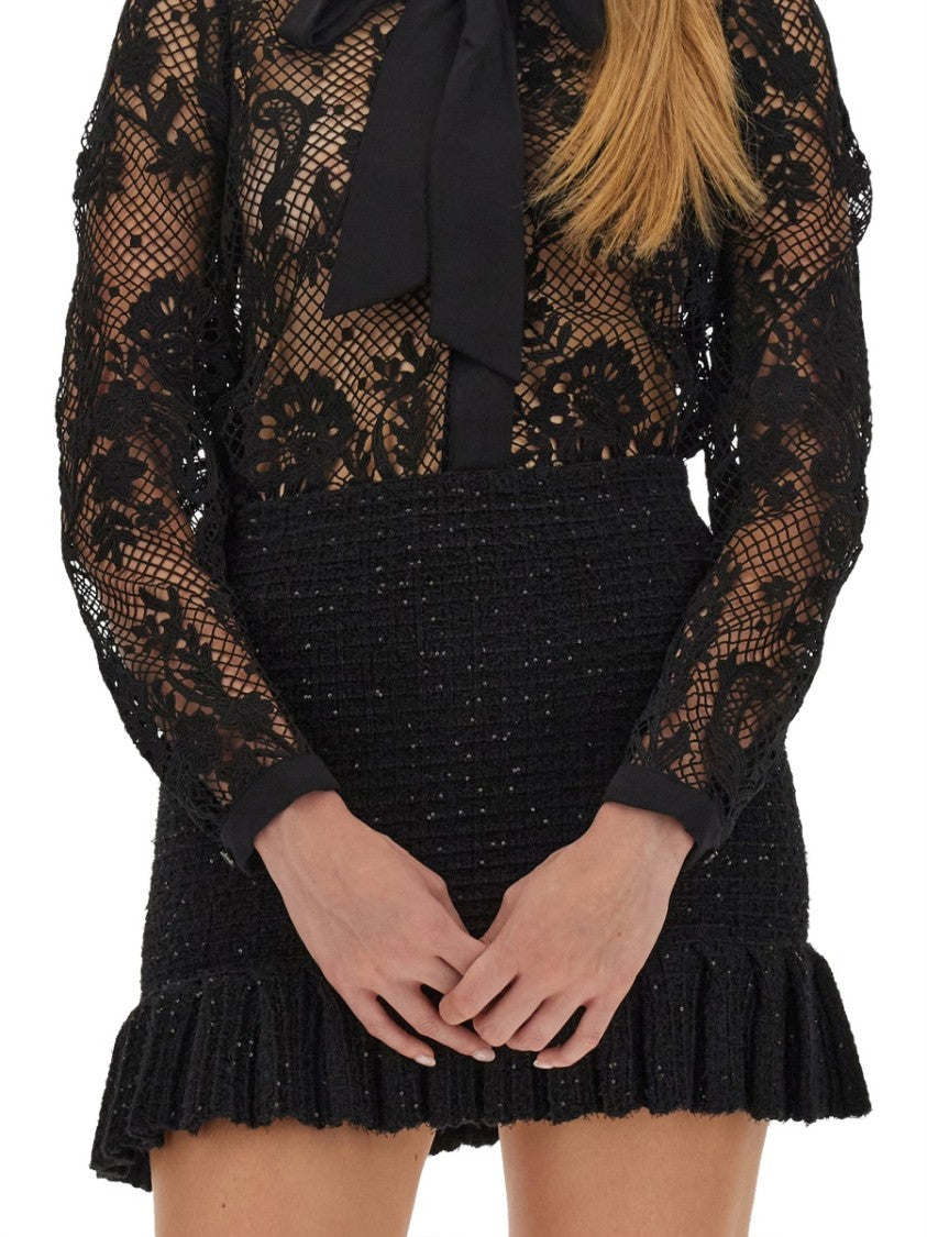 Self-Portrait Shirt With Bow