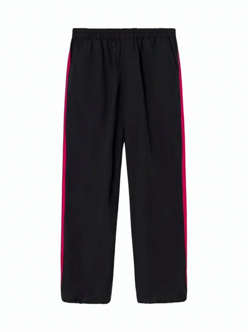 Gimaguas Relaxed Fit Track Pants With Bold Magenta Stripes