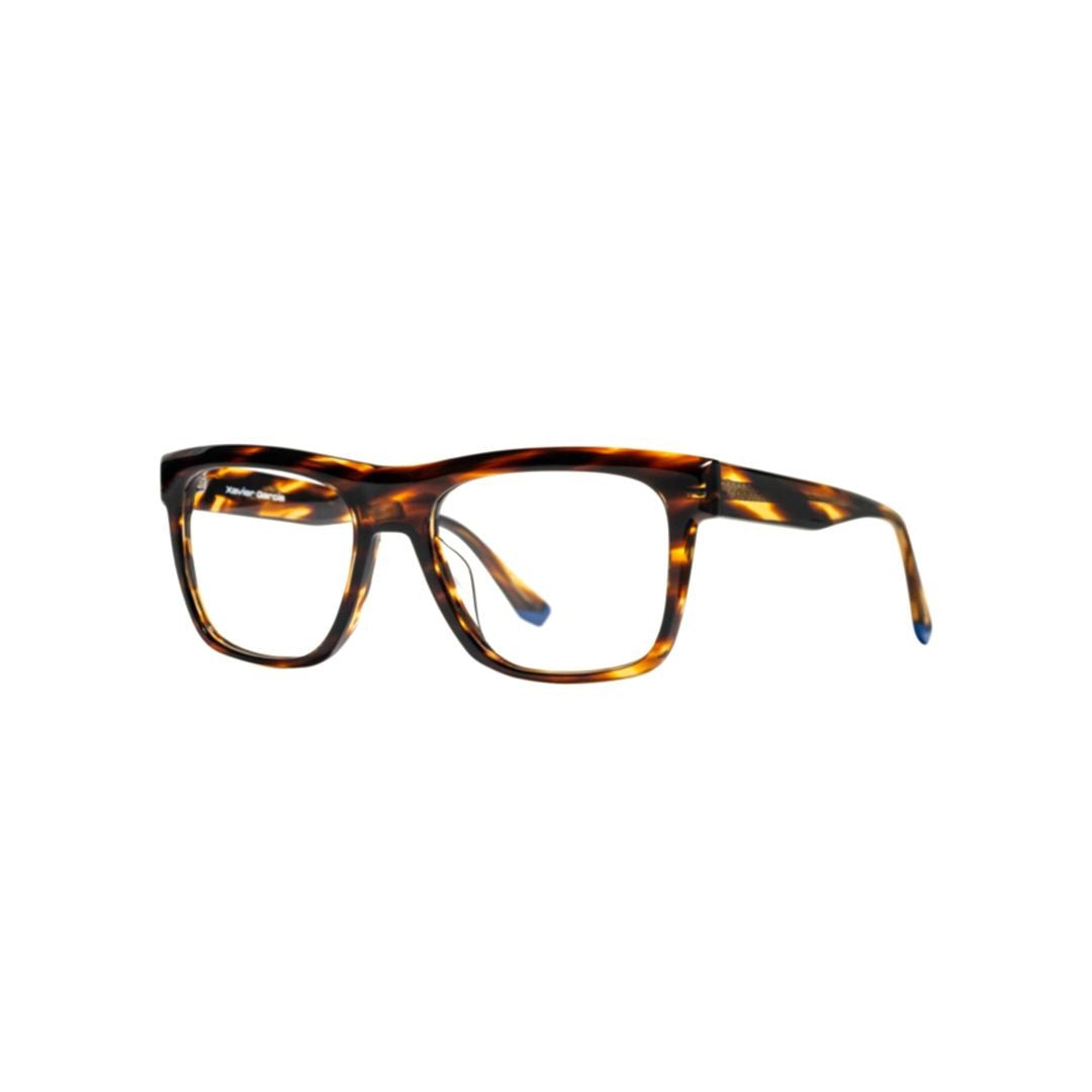 Xavier Garcia Design Ganges C-4 Rectangular Tortoiseshell Accent Eyeglasses